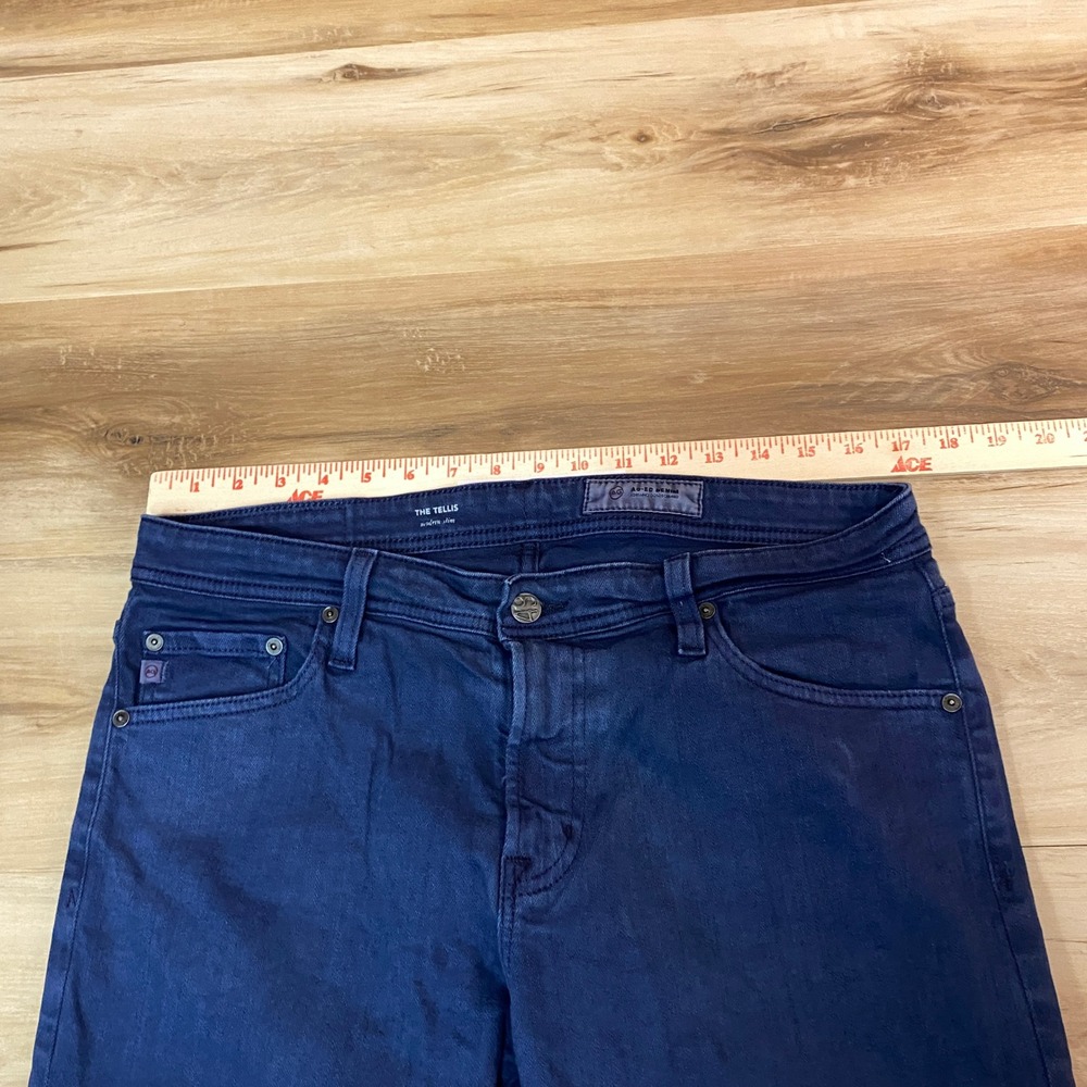 AG Adriano Goldschmied Jeans‎ Mens 33x34 Tellis Modern Slim Blue Garment Dyed - Picture 4 of 7